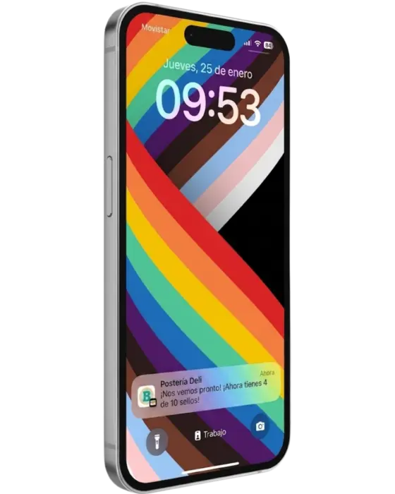 Notificación de sello Keppi en pantalla de bloqueo