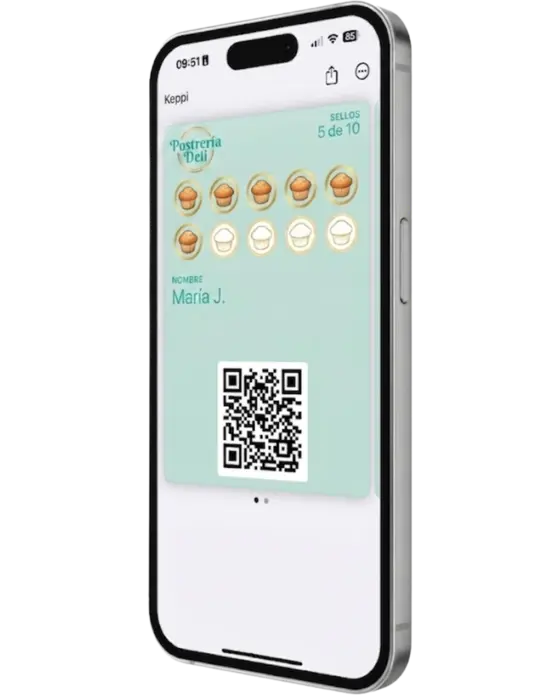 Tarjeta Keppi guardada en Apple Wallet